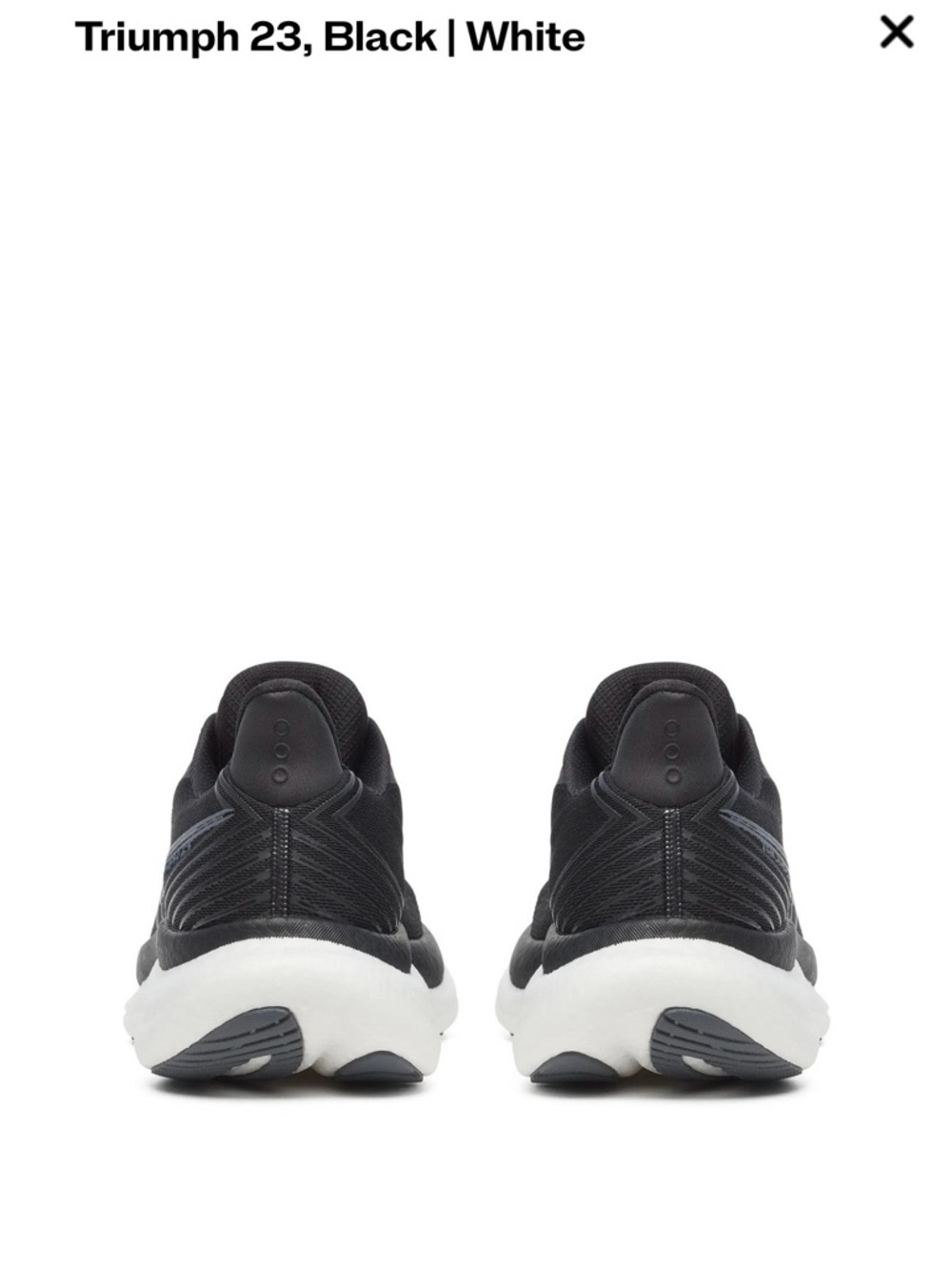 Saucony Triumph 23 Men's Black Running Sneakers - Picture 4 of 6